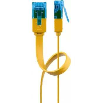 Patch cable piatto Goobay CAT 6A U/UTP giallo 3 m