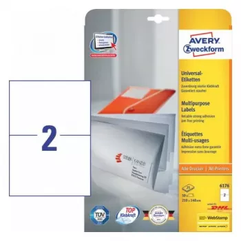 Fogli etichetta Avery Zweckform modello 6176 – fogli stampabili 210 × 148 mm, formato confezione