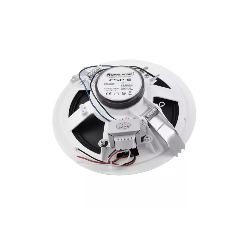Altoparlante full range Omnitronic 80710250 bianco con filo 6 W
