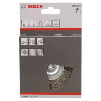 Spazzola metallica Bosch 2 608 622 123 8 cm diametro gambo 6 mm