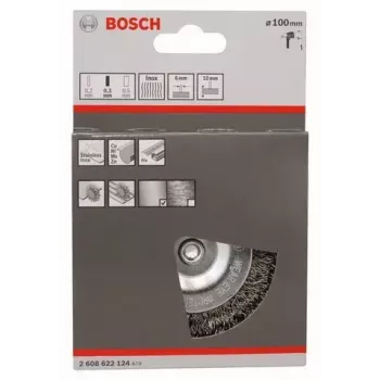 Spazzola metallica circolare Bosch 2 608 622 124 10 cm diametro gambo 6 mm
