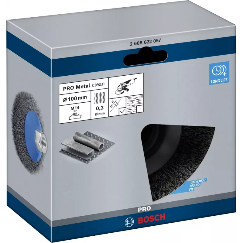 Spazzola per trapano Bosch Clean for Metal Tapered Brushes Crimped Wire