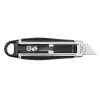 WEDO 78820 cutter per mancini, lama trapezoidale, corpo in metallo, con 2 lame, nero/argento