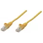 Cavo patch di rete Intellinet, Cat6A, 0,25 m, giallo, rame, S/FTP, LSOH / LSZH, PVC, RJ45, contatti placcati oro, senza linguetta, con guaina antitorsione, garanzia a vita