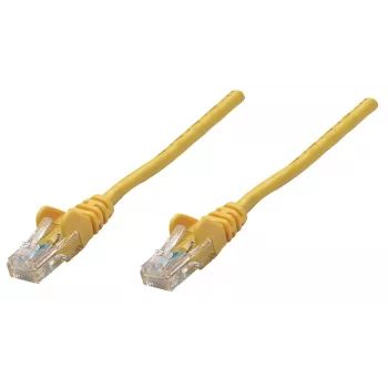 Cavo patch di rete Intellinet, Cat6, 0,25 m, giallo, rame, S/FTP, LSOH / LSZH, PVC, RJ45, contatti placcati oro, protezione antitorsione senza linguetta, copertura cavo, garanzia a vita