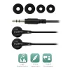 Ewent EW3584 cavo cuffie/headset con filo in-ear musica nero