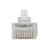 Connettore modulare schermato ACT RJ45 (8P/8C) per cavo tondo con conduttori a trefoli
