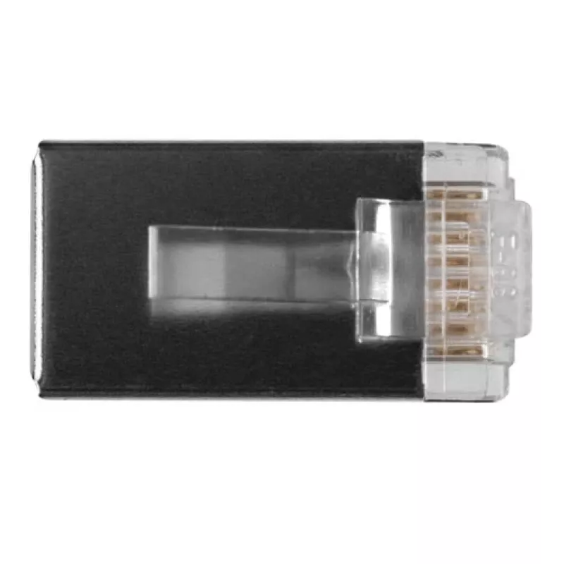 Connettore modulare schermato ACT RJ45 (8P/8C) per cavo tondo con conduttori a trefoli