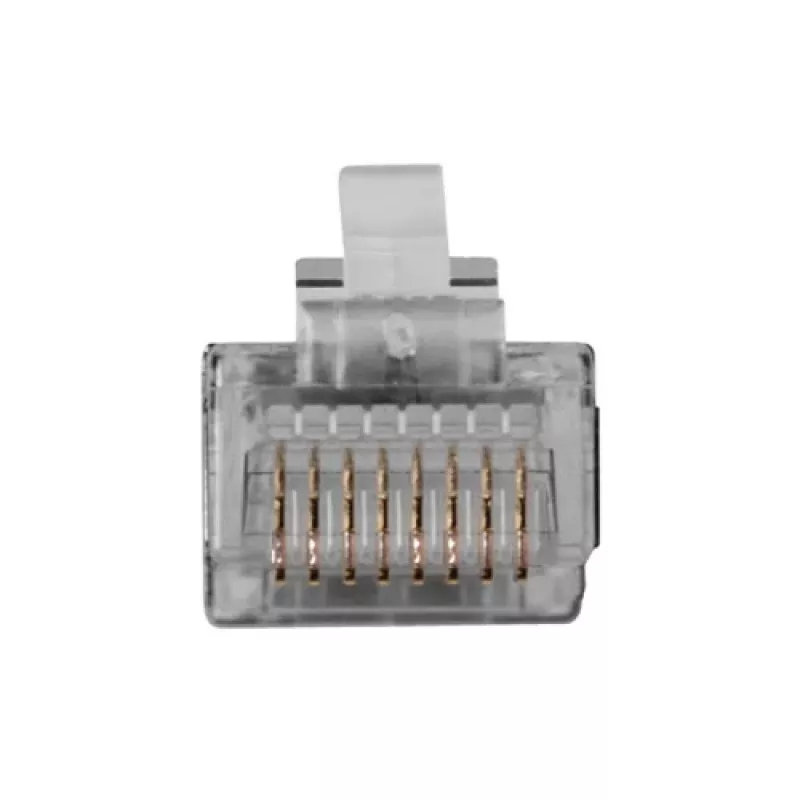 Connettore modulare schermato ACT RJ45 (8P/8C) per cavo tondo con conduttori massicci