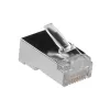 Connettore modulare schermato ACT RJ45 (8P/8C) per cavo tondo con conduttori massicci