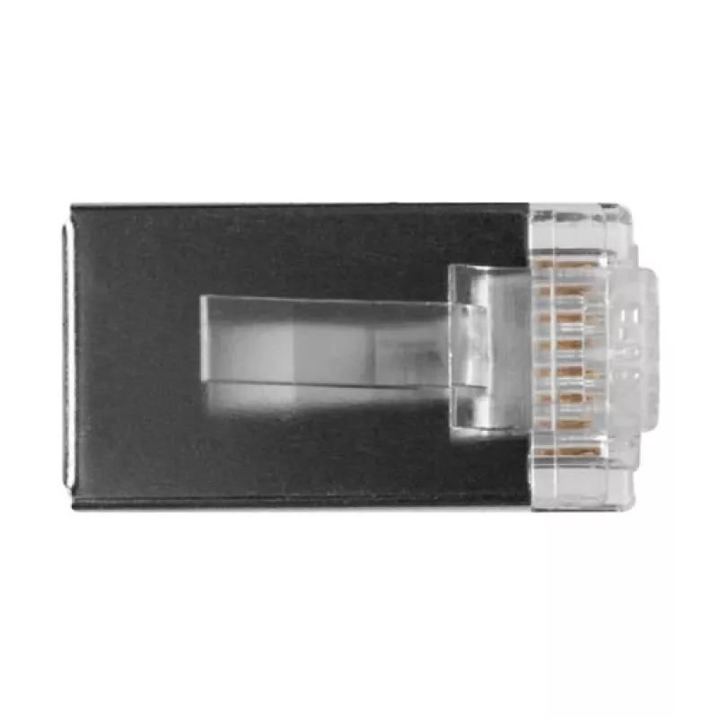 Connettore modulare schermato ACT RJ45 (8P/8C) per cavo tondo con conduttori massicci