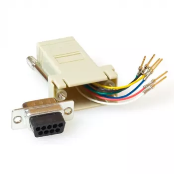 Adattatore ad alte prestazioni montabile ACT connettore femmina RJ-45 su connettore maschio D-Sub a 9 poli