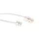 Cavo telefonico piatto ACT bianco da 5 metri con connettori RJ11 e RJ45