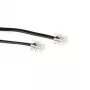 Cavo telefonico piatto ACT da 5 metri, nero, con connettori RJ11