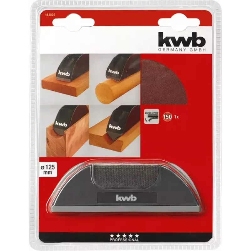 Piastra abrasiva KWB 483800 Set accessori abrasivi manuali P150 1 pz.