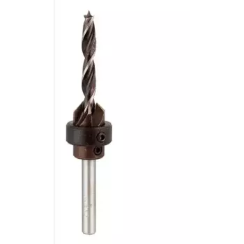 kwb 513103 Punta elicoidale per legno con svasatore e battuta di profondità, 3 mm