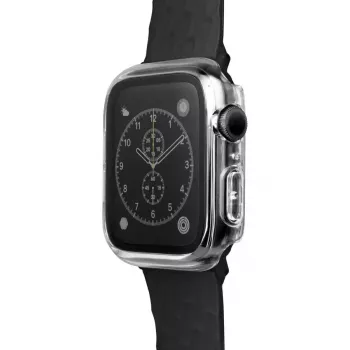 Custodia per smartwatch LAUT Shield trasparente vetro policarbonato PC per Apple Watch 44/45mm