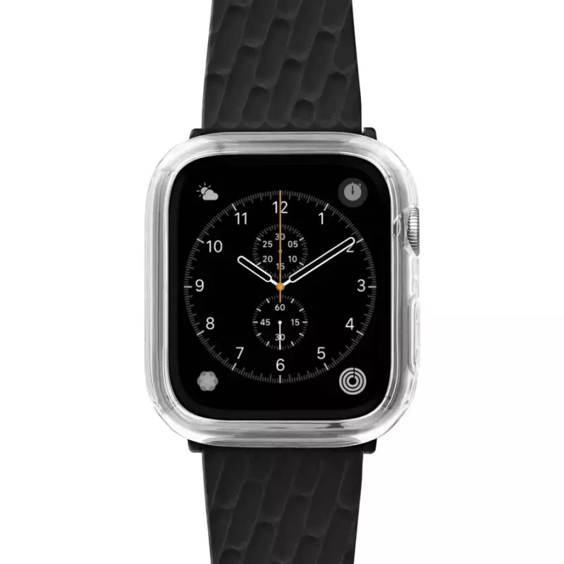 Custodia per smartwatch LAUT Shield trasparente vetro policarbonato PC per Apple Watch 44/45mm
