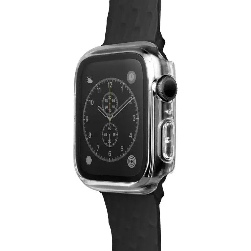 Custodia LAUT Shield per smartwatch — vetro trasparente e policarbonato, compatibile con Apple Watch 40–41 mm