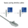 ACT grigio 10 metri LSZH U/UTP CAT6 cavo patch slimline per data center con scarico di trazione e connettori RJ45