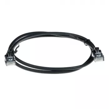 ACT nero 7 metri LSZH U/UTP CAT6 cavo patch slimline per data center con protezione del fermo e connettori RJ45