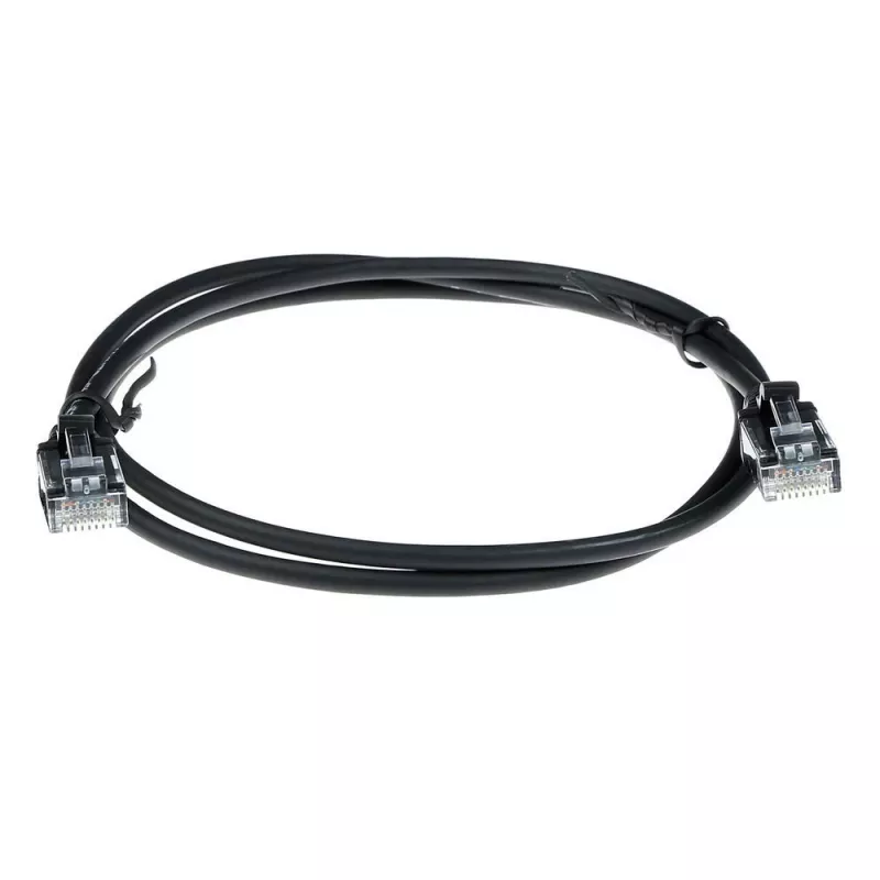ACT DC9907 CAT6 U/UTP cavo di rete sottile, 7 m, nero
