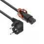 ACT cavo di alimentazione CEE 7/7 connettore maschio (angolare) - C13 IEC Lock+ nero 1 m, EL341S