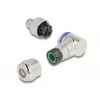 Connettore M12 DeLOCK codifica A 3 poli connettore maschio 90° angolare metallo