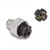 Connettore M12 DeLOCK codifica A 3 poli connettore maschio 90° angolare metallo