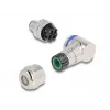 Connettore M12 DeLOCK codifica A 4 poli connettore maschio 90° angolare metallo