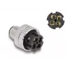 Connettore M12 DeLOCK codifica A 4 poli connettore maschio 90° angolare metallo