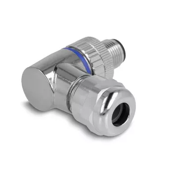 Connettore M12 DeLOCK codifica A 4 poli connettore maschio 90° angolare metallo