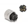 Connettore M12 DeLOCK codifica A 3 poli connettore femmina 90° angolare metallo