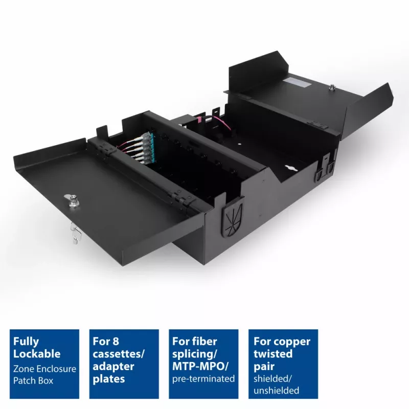 ACT scatola di zona chiudibile Patch Box 8 slot per fibra ottica e rame