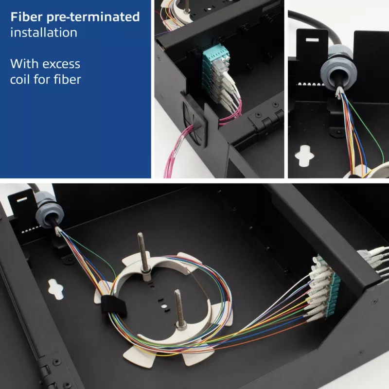 ACT scatola di zona chiudibile Patch Box 8 slot per fibra ottica e rame