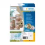 HERMA 10763 etichette autoadesive, carta Silphie, ovali 63,5 x 42,3 mm, adesivo permanente, stampabili, laser/inkjet, marrone naturale