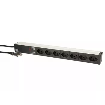 Unità di distribuzione di corrente Max Hauri AG 107750 7 prese AC 1U nero argento