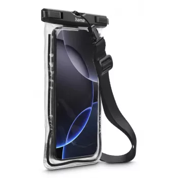 Custodia Hama 00019858 per telefoni cellulari fino a 17 cm nero trasparente
