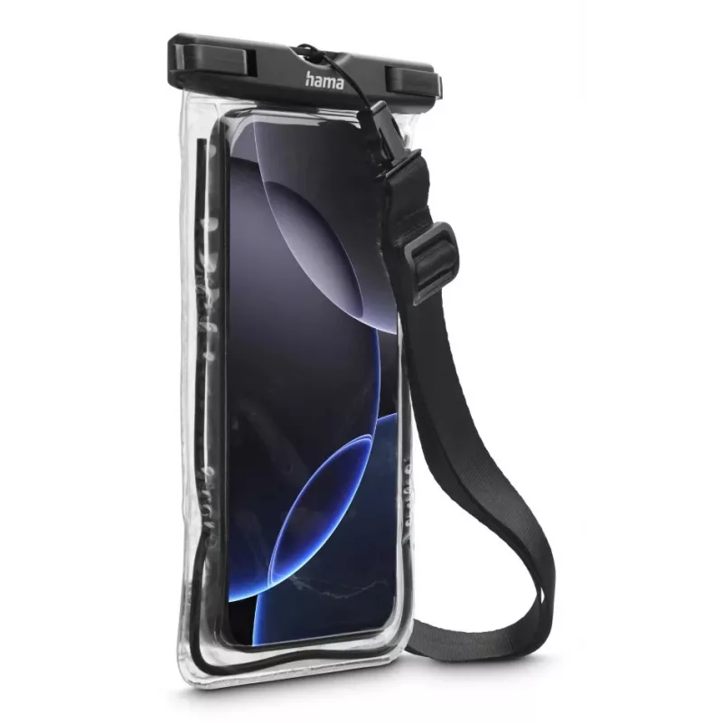 Custodia Hama 00019858 per telefoni cellulari fino a 17 cm nero trasparente