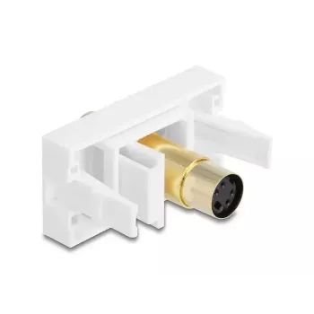 DeLOCK 90872 adattatore per cavo Mini-DIN 4 poli bianco