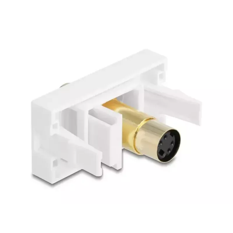 DeLOCK 90872 adattatore per cavo Mini-DIN 4 poli bianco