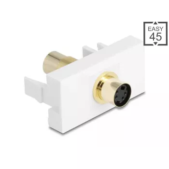 DeLOCK 90872 adattatore per cavo Mini-DIN 4 poli bianco