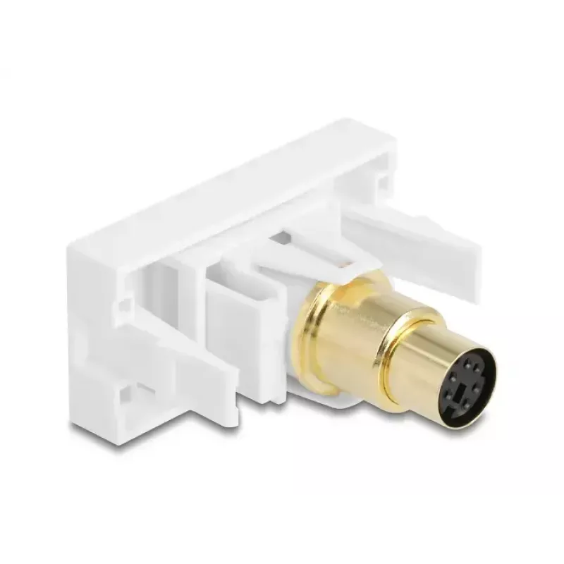 DeLOCK 90873 adattatore per cavo Mini-DIN 6 poli bianco