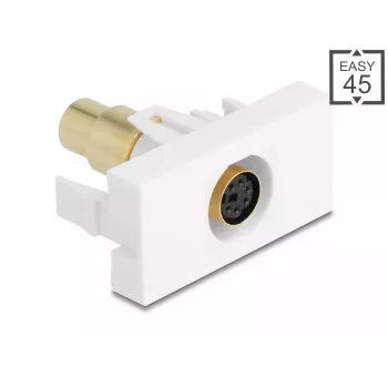 DeLOCK 90873 adattatore per cavo Mini-DIN 6 poli bianco