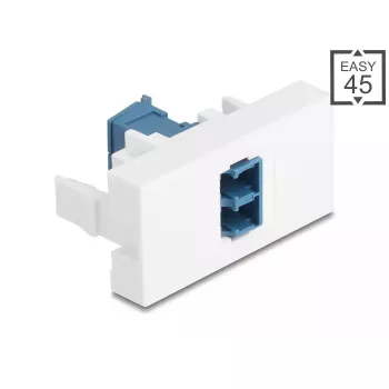 DeLOCK 90876 adattatore per cavo LC Duplex blu bianco