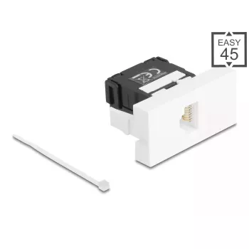 DeLOCK 90879 adattatore per cavo RJ45 LSA 180° nero bianco