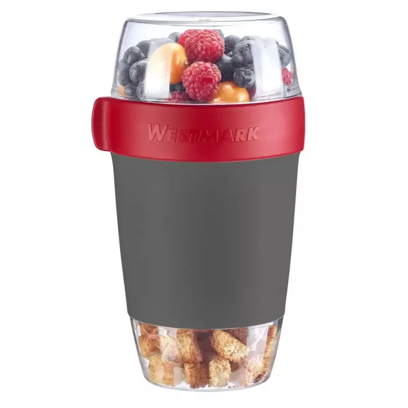 Set lunch box Westmark 52872260 1,15 L grigio rosso trasparente
