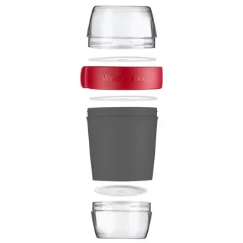 Set lunch box Westmark 52872260 1,15 L grigio rosso trasparente