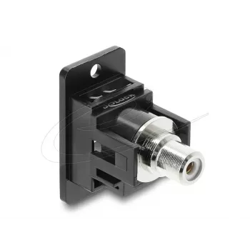 Modulo keystone DELOCK 91112 — RCA piatto su RCA, nero/bianco