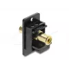 Modulo keystone DELOCK 91113 con connettori femmina RCA su RCA, forma piatta, nero/giallo